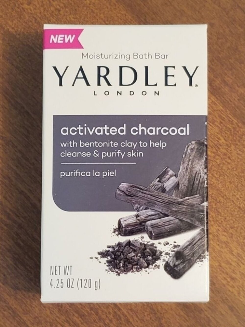 Yardley London Activated Charcoal Moisturizing Bar Soap New 4.25 oz